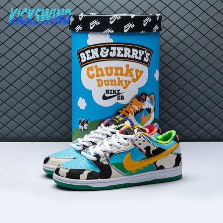 Ben & Jerry's x Dunk Low SB 'Chunky Dunky' Special Ice Cream Box Size 36-47.5